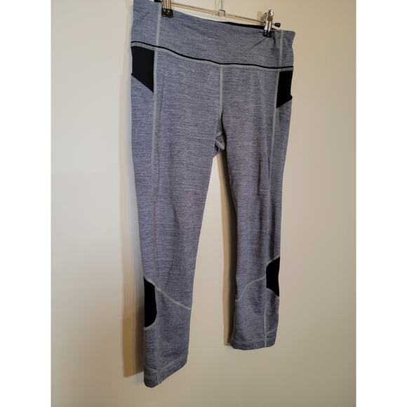 Lululemon Women's Pace Rival Cropped Mesh Leggings Pull on Heathered Gray Size 8 - Picture 5 of 5
